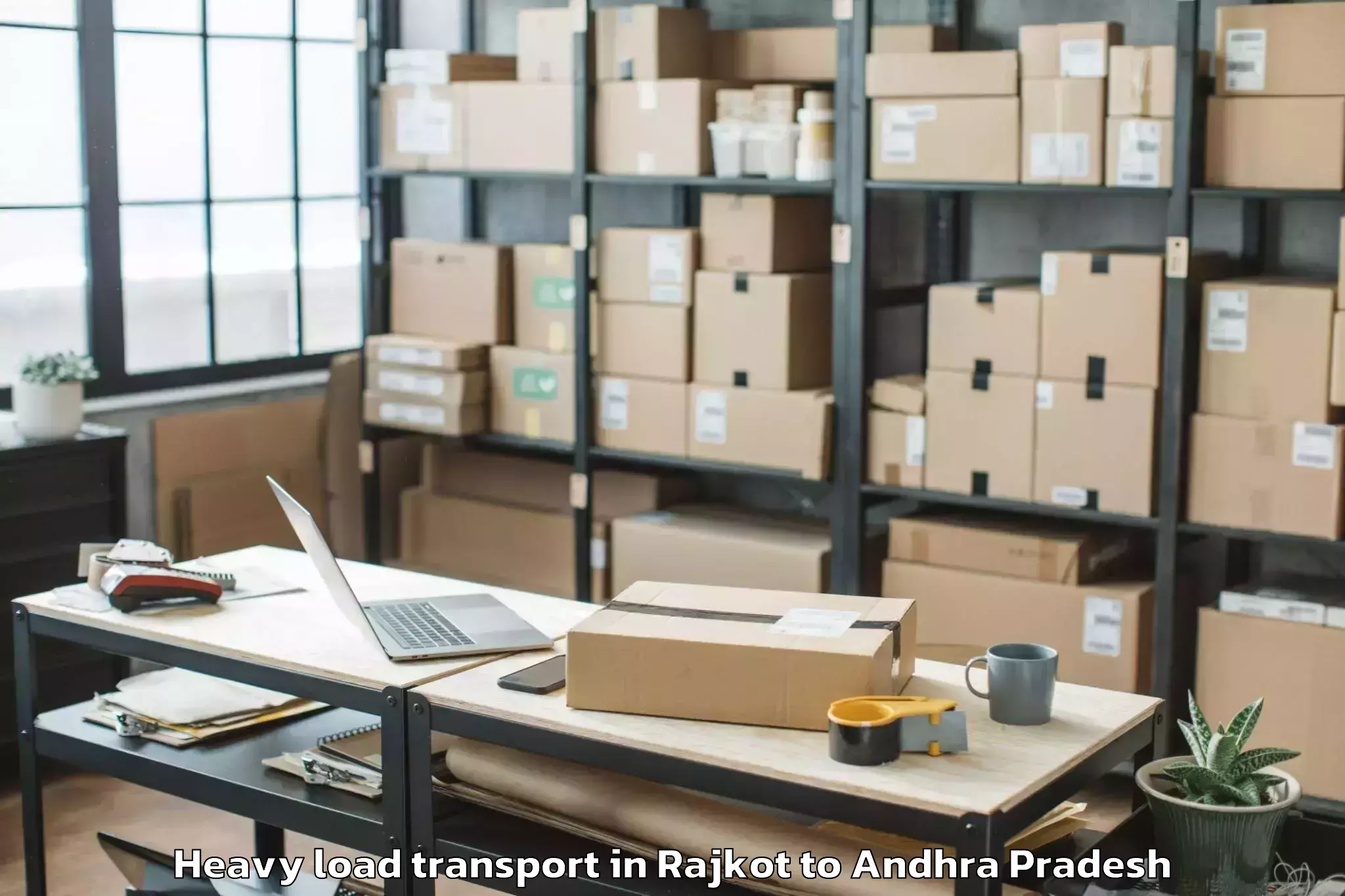 Top Rajkot to Achanta Heavy Load Transport Available